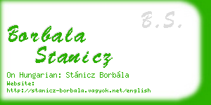 borbala stanicz business card